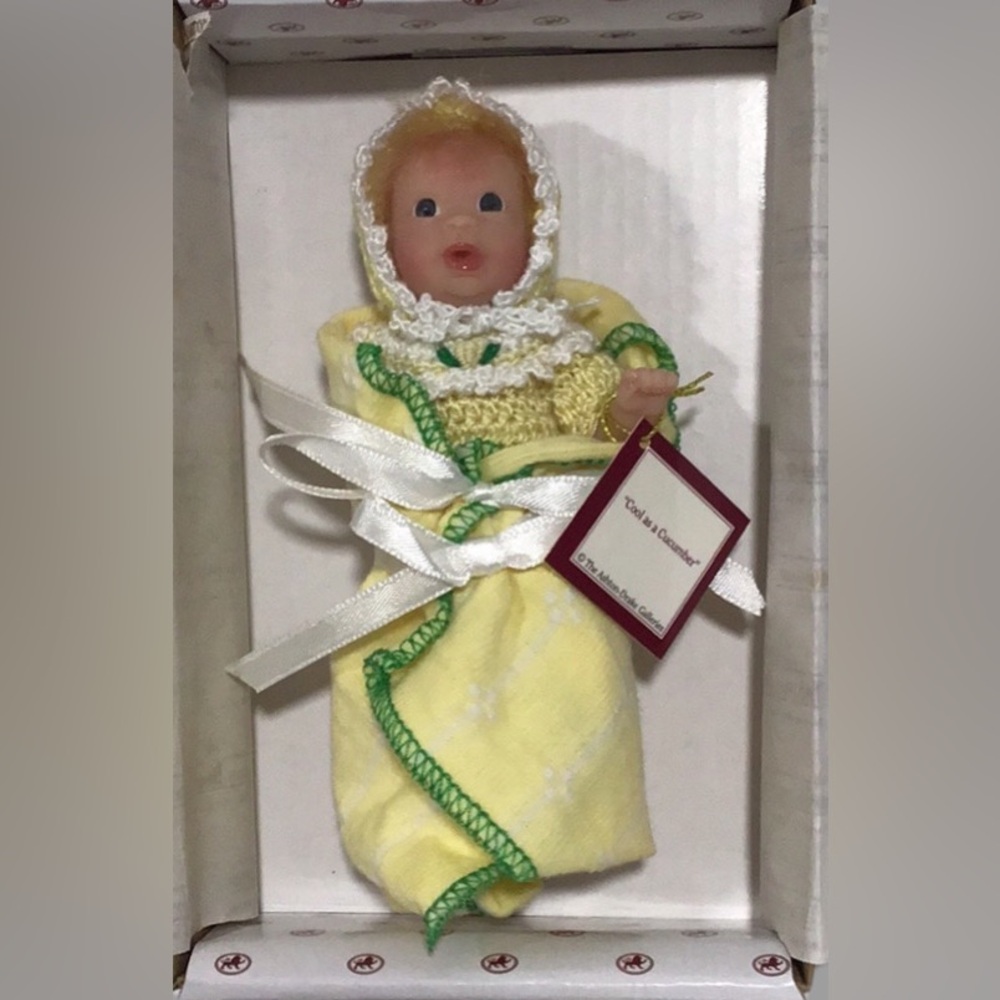 NIB Ashton-Drake Galleries “Cool as a Cucumber” Miniature 5” Doll, Collectible